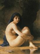 Adolphe William Bouguereau Seated Nude (mk26) oil on canvas